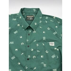Green River Kentucky Whiskey Men's XL Button Up Shirt Bourbon